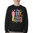 Cute My 1st Day Of Third Grade Pencil Back To School Girls Youth Crewneck Sweatshirt