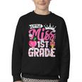 Cute Back To School 1st Grade Girls Kids First Day Of School Youth Crewneck Sweatshirt Cute Back To School 1st Grade Girls Kids First Day Of School Youth Crewneck Sweatshirt
