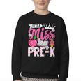 Cute Back To School Pre-K First Day Of School Pre-K Girls Youth Crewneck Sweatshirt