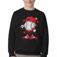 Cute Game Day Baseball Ice Cream Drip Valentine Love XOXO Youth Crewneck Sweatshirt Cute Game Day Baseball Ice Cream Drip Valentine Love XOXO Youth Crewneck Sweatshirt