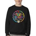 Cute Watch Out First Grade Here I Come Back To School Youth Crewneck Sweatshirt