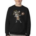 Dabbing Pirate Skeleton Baseball Dab Costume Boys Kids Men Youth Crewneck Sweatshirt