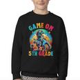 Dinosaur Video Games Back To School 5th Grade Boys Gamer Youth Crewneck Sweatshirt Dinosaur Video Games Back To School 5th Grade Boys Gamer Youth Crewneck Sweatshirt
