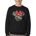 Disney Minnie Mouse Back To School Supplies Face Outline Youth Crewneck Sweatshirt Disney Minnie Mouse Back To School Supplies Face Outline Youth Crewneck Sweatshirt