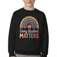 Every Student Matters Paraprofessional Back To School Youth Crewneck Sweatshirt Every Student Matters Paraprofessional Back To School Youth Crewneck Sweatshirt