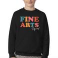 Fine Arts Squad Boho Cute Back To School Fine Arts Youth Crewneck Sweatshirt
