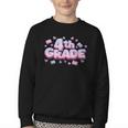 First Day Of 4th Grade Girls Coquette Bow Back To School Youth Crewneck Sweatshirt First Day Of 4th Grade Girls Coquette Bow Back To School Youth Crewneck Sweatshirt
