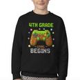 First Day Of 4th Grade Level Begins Back To School Boy Youth Crewneck Sweatshirt First Day Of 4th Grade Level Begins Back To School Boy Youth Crewneck Sweatshirt