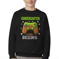 First Day Of Kindergarten Level Begins Back To School Youth Crewneck Sweatshirt