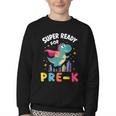 First Day Pre-K Back To School Dinosaur Youth Crewneck Sweatshirt First Day Pre-K Back To School Dinosaur Youth Crewneck Sweatshirt