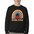 First Day Of School Nurse Back To School Rainbow Pencil Youth Crewneck Sweatshirt