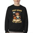 First Grade Basketball Back To School Slam Dunk Style Youth Crewneck Sweatshirt First Grade Basketball Back To School Slam Dunk Style Youth Crewneck Sweatshirt