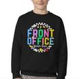 Front Office Squad Back To School Happy First Day Of School Youth Crewneck Sweatshirt