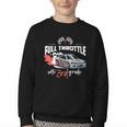 Full Throttle Into Third 3rd Grade Race Car Back To School Youth Crewneck Sweatshirt