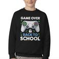Game Over Back To School Kids First Day School Youth Crewneck Sweatshirt Game Over Back To School Kids First Day School Youth Crewneck Sweatshirt