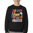 Gamer Back To School Gamepad 2nd Second Grade Level Unlocked Youth Crewneck Sweatshirt