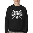 Gators Baseball Back To School Spirit Youth Crewneck Sweatshirt
