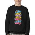 German Shorthaired Pointer Rainbow Back To School Boys Girls Youth Crewneck Sweatshirt