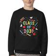 Graduation Class Of 2039 Groow With Me Senior Back To School Youth Crewneck Sweatshirt Graduation Class Of 2039 Groow With Me Senior Back To School Youth Crewneck Sweatshirt