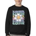 Groovy Kindergarten Back To School First Day Of Kindergarten Youth Crewneck Sweatshirt