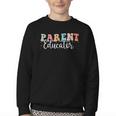 Groovy Parent Educator Back To School Youth Crewneck Sweatshirt