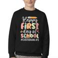Happy First Day Of School Custodian Life Back To School Youth Crewneck Sweatshirt