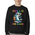 Hello Second Grade Dolphin Lover Back To School Kid Boy Girl Youth Crewneck Sweatshirt