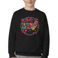 Hello Second Grade Tie Dye Pencil Back To School 2nd Grade Youth Crewneck Sweatshirt