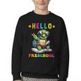 Hello Turtle Lovers From Back To School For Boys And Girls Youth Crewneck Sweatshirt Hello Turtle Lovers From Back To School For Boys And Girls Youth Crewneck Sweatshirt