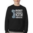 Highly Koalafied 10th Grader Koala Back To School Youth Crewneck Sweatshirt