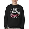 Highschool Girls Back To School 2025 First Day A Junior Youth Crewneck Sweatshirt Highschool Girls Back To School 2025 First Day A Junior Youth Crewneck Sweatshirt