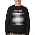 I Hit 100 Days Of School Baseball Lover Teacher Student Youth Crewneck Sweatshirt I Hit 100 Days Of School Baseball Lover Teacher Student Youth Crewneck Sweatshirt