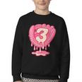 Ice Cream Baseball Glove 3rd Birthday Edition Youth Crewneck Sweatshirt Ice Cream Baseball Glove 3rd Birthday Edition Youth Crewneck Sweatshirt