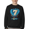Ice Cream Baseball Glove 7th Birthday Edition Youth Crewneck Sweatshirt