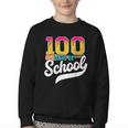 Ice Cream Drip 100 Days Of School Baseball Boys 100th Day Youth Crewneck Sweatshirt Ice Cream Drip 100 Days Of School Baseball Boys 100th Day Youth Crewneck Sweatshirt