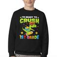 I'm Ready To Crush 1st Grade Dinosaurs Back To School Kids Youth Crewneck Sweatshirt I'm Ready To Crush 1st Grade Dinosaurs Back To School Kids Youth Crewneck Sweatshirt