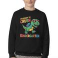 I'm Ready To Crush Kindergarten T-Rex Back To School Dino Youth Crewneck Sweatshirt I'm Ready To Crush Kindergarten T-Rex Back To School Dino Youth Crewneck Sweatshirt