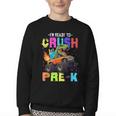 I'm Ready To Crush Pre-k Dinosaur Truck Back To School Boys Youth Crewneck Sweatshirt I'm Ready To Crush Pre-k Dinosaur Truck Back To School Boys Youth Crewneck Sweatshirt