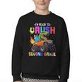I'm Ready To Crush Second Grade Dinosaur Dino Back To School Youth Crewneck Sweatshirt