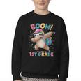 Kids Boom I'm Going To 1st Grade Dabbing Sloth For Back To School Youth Crewneck Sweatshirt Kids Boom I'm Going To 1st Grade Dabbing Sloth For Back To School Youth Crewneck Sweatshirt