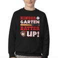 Kindergarten Batter Up Back To School Baseball Player Boys Youth Crewneck Sweatshirt
