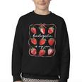 Kindergarten Is My Jam Strawberry Back To School Girls Boys Youth Crewneck Sweatshirt