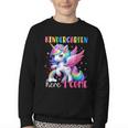 Kindergarten Here I Come Unicorn Girls Kids Back To School Youth Crewneck Sweatshirt Kindergarten Here I Come Unicorn Girls Kids Back To School Youth Crewneck Sweatshirt