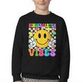 Kindergarten Vibes Smile Face Back To School Kinder Girl Kid Youth Crewneck Sweatshirt