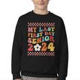 My Last First Day Senior 2024 Back To School Class Of 2024 Youth Crewneck Sweatshirt