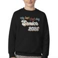 My Last First Day Senior 2025 Back To School Vintage Cool Youth Crewneck Sweatshirt