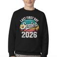 My Last First Day Senior 2026 Vintage Back To School Youth Crewneck Sweatshirt