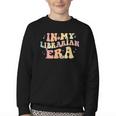 In My Librarian Era Retro Back To School Bookworm Book Lover Youth Crewneck Sweatshirt In My Librarian Era Retro Back To School Bookworm Book Lover Youth Crewneck Sweatshirt