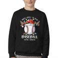 Most Likely To Play Baseball With Santa Christmas Xmas Youth Crewneck Sweatshirt Most Likely To Play Baseball With Santa Christmas Xmas Youth Crewneck Sweatshirt