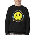 Living That 10th Grade Life Fun Back To School Supply Smile Youth Crewneck Sweatshirt Living That 10th Grade Life Fun Back To School Supply Smile Youth Crewneck Sweatshirt